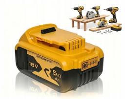 Akumuliatorius 18V 5.0Ah DeWalt DCB200 DCB184 DCB204 DCD DCF DCS