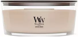 WoodWick Crystal Ginger kvapioji žvakė su mediniu dagčiu, 453.6 g
