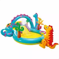 Pripučiamas vaikiškas baseinas Intex Dinozaurai Žaidimų aikštelė 302 x 112 x 229 cm 280 L