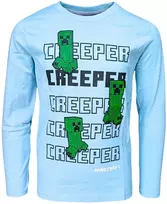 „Minecraft Creeper“ vaikiški ilgomis rankovėmis marškinėliai, 9 metų vaikams