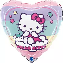 Hello Kitty vaivorykštės folijos balionas 46 cm