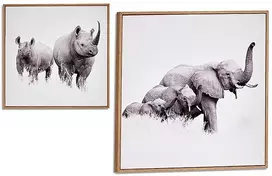 Plakatas Gift Decor Paveikslas Su rėmu gyvūnai Medžio drožlių plokštė (31 x 2 x 31 cm)