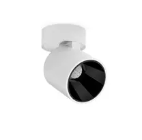 Lubinis šviestuvas 6W LED paviršinis šviestuvas FLIP SURFACE SPOT, baltu korpusu/juodu reflektoriumu, 2700K