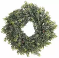 Home Styling Collection Dirbtinis pušų kalėdinis vainikas su kankorėžiais, Ø 35 cm x 12 cm