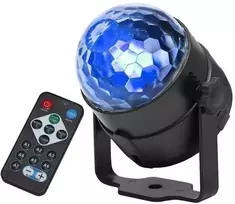 Disco kamuolys LED RGB 7 režimai + nuotolinio valdymo pultas 360° 7056