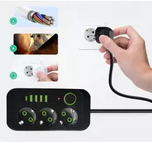 Prailgintuvas su USB-C, spalva: juoda