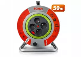 Boxer prailgintuvas su metaline rite 50 m, IP44, 3x2,5 mm², juodas, spalva: pilka