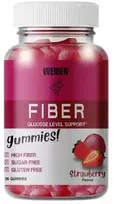 Skaidulinės medžiagos guminukai Weider Fiber Gummies 36 vnt., braškių skonio