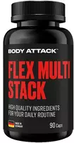 Sąnarių ir kaulų kompleksas Body Attack Flex Multi Stack 90 kapsulių