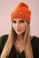 Moteriška žieminė kepurė Ramona, oranžinės spalvos