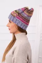 Moteriška žieminė kepurė Monika, fuksijos ir violetinės spalvos
