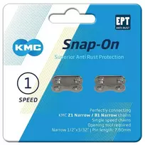 Grandinės sujungimas KMC Snap-On Narrow EPT Sidabrinis