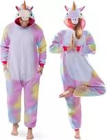 Spooktacular Creations suaugusiųjų vienaragio pliušinė pižama su gobtuvu XL IF-S81T-VHIT