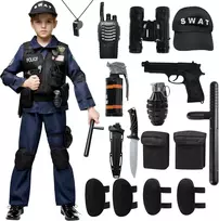 Spooktacular Creations vaikiškas SWAT policininko kostiumas 5–7 metų 20434-S