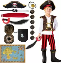 Spooktacular Creations vaikiškas pirato kostiumas berniukams, poliesterinis, M, 026404726766