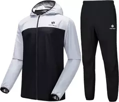 HOTSUIT vyriškas dviejų dalių pirties kostiumas sportui, baltas, S