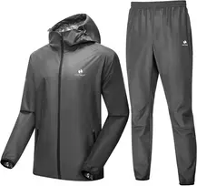 HOTSUIT vyriškas saunos treniruočių kostiumas su užtrauktuku, XL, H1214024-DGRY-XL
