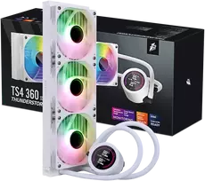 1STPLAYER TS4 360, 360 mm AIO procesoriaus aušintuvas, ARGB, LED ekranas, baltas