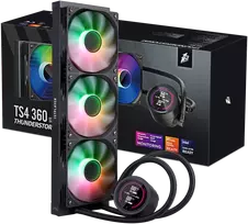 1STPLAYER TS4 360, 360 mm AIO procesoriaus aušintuvas, ARGB, LED ekranas, juodas