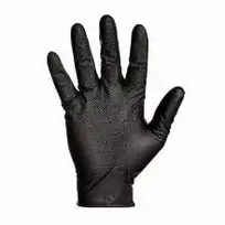 Multi Vienkartinės pirštinės Grippaz 246BK Str M nitrilinės be veliūro 0,15 mm juodos, 10 pak. x 50 vnt./dėž.