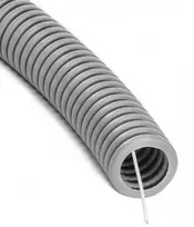 Gofruotas vamzdis su viela 32mm (behologenų, pilkas, 50m, 750 N/5 cm, D32) GLOB-EL GL401