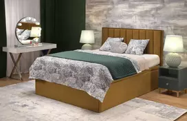 Lova ASENTO 160 bed, mustard ELEMENT#8