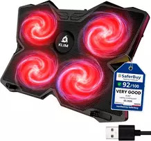 KLIM nešiojamojo kompiuterio aušinimo stovas su 4 ventiliatoriais ir 2 USB jungtimis, k147
