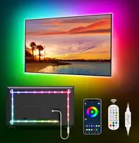 MATICOD 3 m RGB LED juosta televizoriui su Bluetooth ir USB, SKS-BT-10