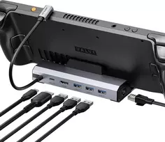 JSAUX 6 jungčių dokavimo stotelė Steam Deck ir ROG Ally, HDMI 4K 60 Hz, HB0603
