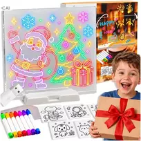 LED piešimo lenta su 7 žymekliais, 20 × 20 cm