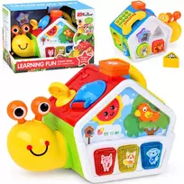 Jokomisiada Edukacinis kubas Dancing SNAIL HOUSE – muzika, šviesa, rūšiuoklė ZA6195