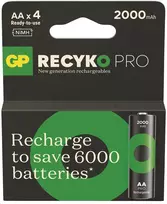 GP Battery Akumulatorki r6/aa ni-mh 2000mah recyko pro blister 4 vnt.