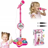 Vaikiškas karaoke mikrofonas Bedee, rožinis