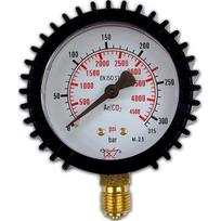 Slėgio matuoklis ⌀ 63 mm, skirtas TURBO argono/CO₂ reduktoriui (MIX) - 315 barų cilindras - 1/4″RH
