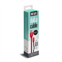 ColorWay Type-C Data Cable USB 2.0, Fast and safe charging; Stable data transmission, Red, 1 m