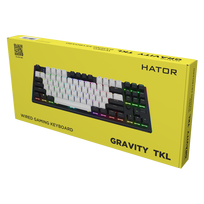 Hator HTK560US Gravity TKL Orange Black, OMA profile ANSI (white-black keycaps) ENG