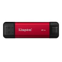 Kingston Dual Portable Solid-State Drive, USB Type-A and Type-C | 2000GB | Solid-state drive interface USB 3.2 Gen 2 | Read speed 1050MB/s | Write speed 950MB/s|SPSD/2TB