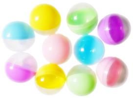 Aloala 45mm 50 vnt. Gacha kapsulės Tuščios spalvotos kapsulės (Pastelinės spalvos)