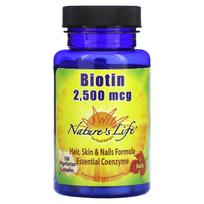 Nature's Life, Biotin, 2,500 mcg, 100 Veggie Capsules