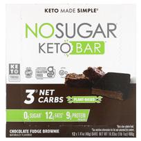 No Sugar Company, Keto batonėliai, Šokoladiniai karameliniai pyragėliai, 12 batonėlių, 1,41 oz (40 g) kiekviena