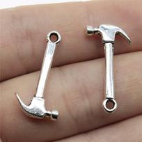 20pcs Tools Vise Wrench Saw Hammer Ax Screwdriver Charms Zinc Alloy Pendant for DIY Charm Choker Necklace Bracelet Jewelry