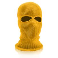 1 skylučių slidinėjimo kaukė megzta veido danga suaugusiems žieminė balaclava viso veido kaukė, skirta žiemos sportui lauke One Size geltona