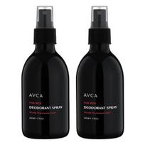 Abka For Men Deodorant Spray Woody Pheromone Fragrance, 200ml, 2 units black