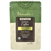 Teeccino, Instant Herbal Coffee, French Roast, Dark, Caffeine Free, 100g (3.53oz) black