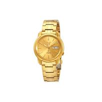 SEIKO 30m Water Resistant Automatic Mechanical Movement Stainless Steel Strap Watch Men's Watches SNKK76 Gold Dial beige