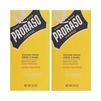Proraso Italy Proraso Wood Spice Shaving Cream Tube 275ml 2 packs, 2 pieces white