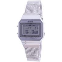 „Casio Youth Vintage“ kasdienis kvarcinis žadintuvas A-700WM-7A A700WM-7A 100M moteriškas laikrodis sidabras