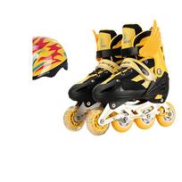 Longchan Kids Inline Roller Skates with Flashing Wheels black