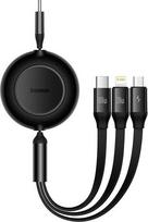 USB cable Baseus USB-C - USB-C + microUSB + Lightning 1.1 m Black (CAMJ010201)