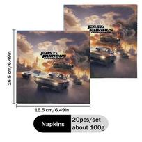 Fast Racing Style Furious Tablecloth Napkins Combination Birthday Tableware Checkered Decor Balcony Terrace Celebration Vibe beige